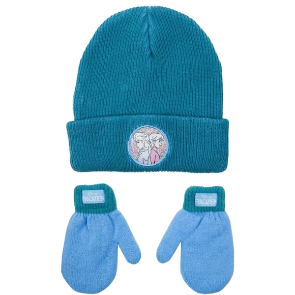 Disney Frozen Licensed Toddler Knit Beanie Hat & Mitten Set - Picture 8 of 8